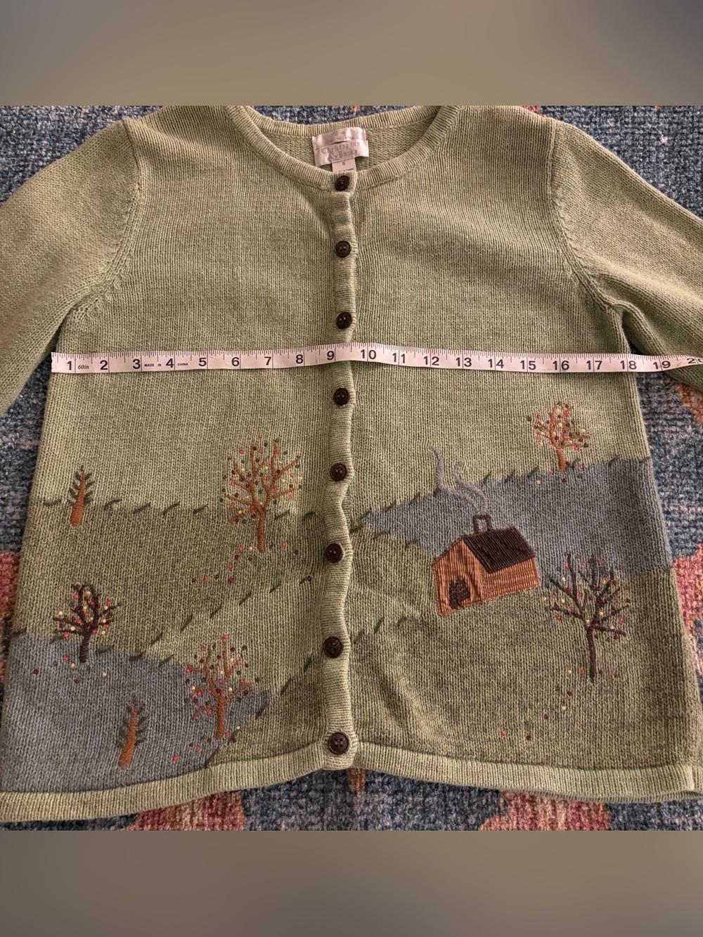 Women’s Vintage Christopher Banks Autumn Cottage Knit Cardigan - Picture 6 of 8